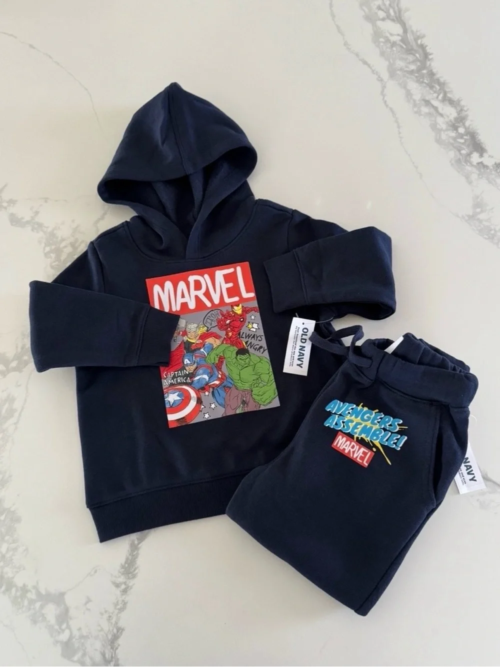 Marvel Avengers Superhero Toddler Boys’ Sweatshirt & Joggers 2T